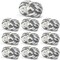 10-Pack Chunky Chenille Yarn – Super Bulky Fluffy Yarn for Crochet & Hand Knitting, 7.05 oz / 24 Yards Each, Jumbo Variegated Yarn for Baby Blankets, Cushions & DIY Crafts (White-Grey)